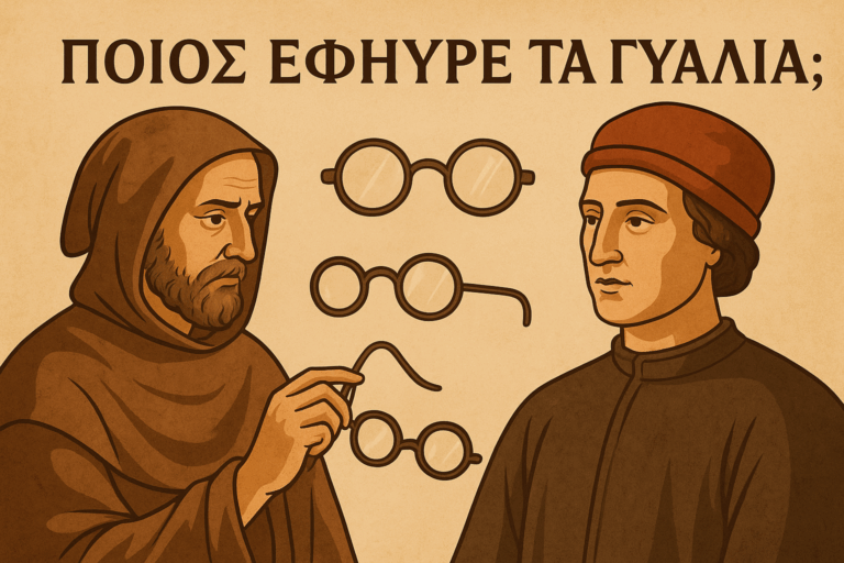 «Ιστορική αναπαράσταση με γυαλιά – αναφορά στον εφευρέτη των γυαλιών»